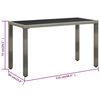 vidaXL Set da Pranzo da Giardino 5 pz con Cuscini in Polyrattan Grigio