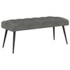vidaXL Panchina con bottoni imbottiti Grigio Scuro 110 x 40 x 46 cm