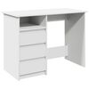vidaXL Scrivania Bianca 102x50x75 cm in Legno Multistrato