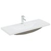 vidaXL Lavabo da Incasso con Rubinetto 101x39x18 cm in Ceramica Bianco