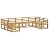 vidaXL Set di divani da esterno 9 pcs Bianco Legno di Acacia Massello