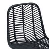 vidaXL Sedia da Bar 2 pcs Nero 44,5 x 54,5 x 97,5 cm Rattan e Ferro