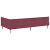 vidaXL Cornice del letto ad angolo Rosso Vino 90 x 200 cm Tessuto