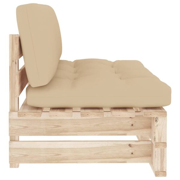 vidaXL Divano Centrale Giardino su Pallet in Legno di Pino Impregnato