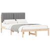 vidaXL Letto con Testiera Rivestita Grigio chiaro 120 x 190 cm