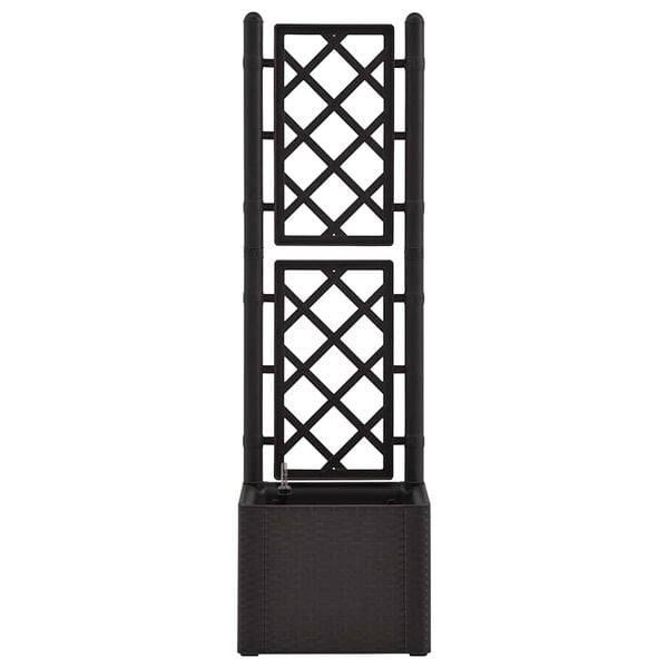 vidaXL Letto Rialzato da Giardino Graticcio e Irrigazione Antracite