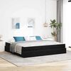 vidaXL Struttura letto con materasso con materasso 2 pcs Nero Velluto