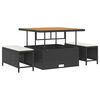 vidaXL Set Divano da Giardino 9 pcs Nero polyrattan