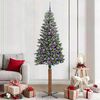 vidaXL Albero di Natale snodato con 300 LED Verde e Bianco 210 cm