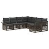 vidaXL Set Divano da Giardino 8 pz 8-Numero di posti