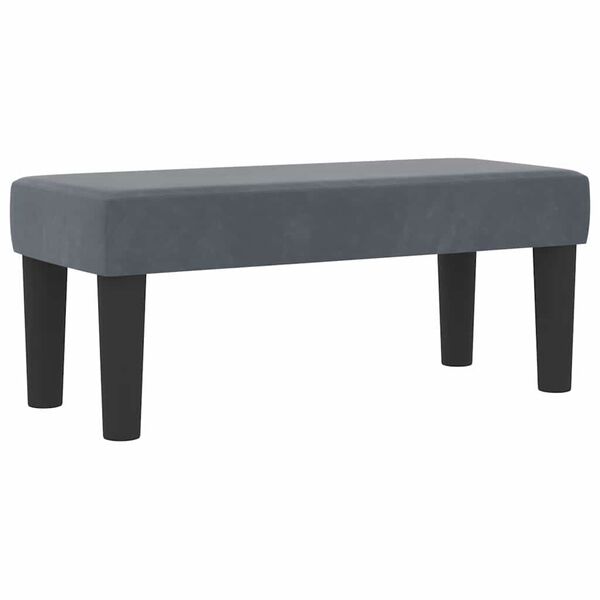 vidaXL Letto a molle con materasso Grigio scuro 80 x 200 cm Velluto