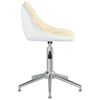 vidaXL Sedie da Pranzo Girevoli 2 pz Crema e Bianco in Similpelle