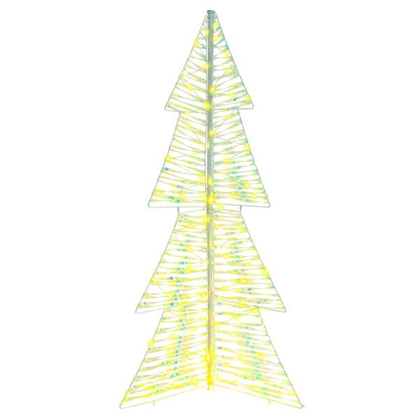 vidaXL Albero di Natale con 160 LED Bianco caldo 150 cm PET
