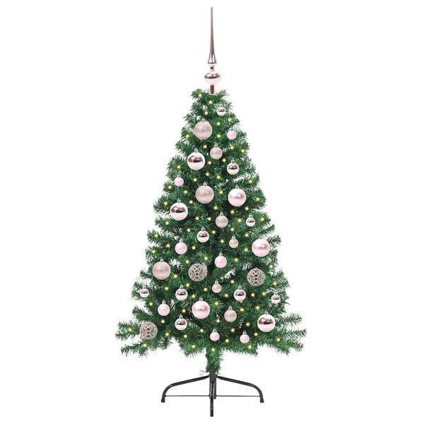 vidaXL Albero di Natale artificiale con luci integrate Verde 120 cm