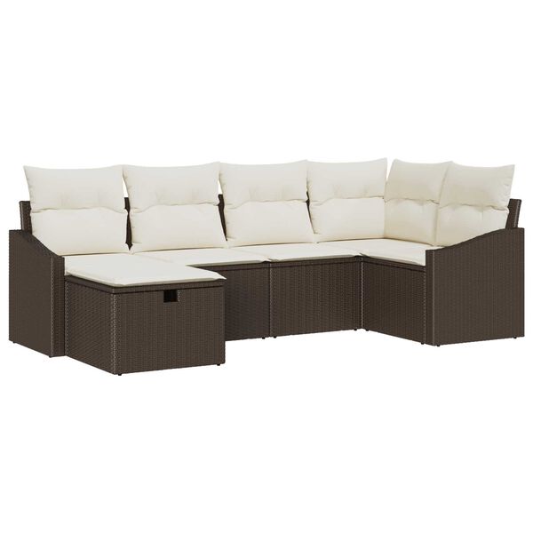 vidaXL Set di divani con cuscino 6 pcs polyrattan