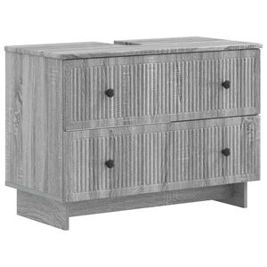 vidaXL Armadio per Lavabo da Bagno EDE Sonoma grigio 82 x 41 x 59 cm