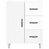 vidaXL Credenza Bianco Lucido 69,5x34x180 cm in Legno Multistrato