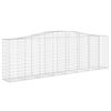 vidaXL Cesto Gabbione ad Arco 400x50x120/140 cm Ferro Zincato