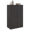 vidaXL Credenza Nera 67x39x107 cm in Acciaio