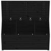 vidaXL Contenitore Giardino Nero 101x50,5x46,5 cm Legno Massello Pino