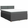 vidaXL Giroletto a Molle con Materasso Grigio Scuro 140x190 cm Tessuto