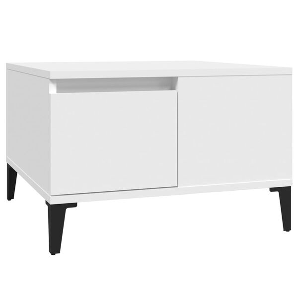 vidaXL Tavolino da Salotto Bianco 55x55x36,5 cm in Legno Multistrato