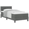 vidaXL Letto a molle con testiera Grigio scuro 100 x 200 cm Tessuto