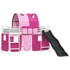 vidaXL Letto a castello per bambini con tende Bianco e Rosa Metallo