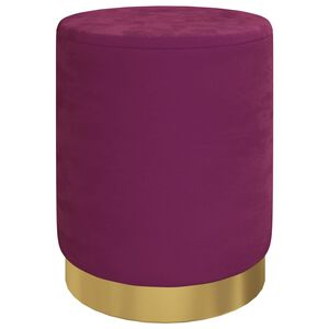 vidaXL Sgabello Rotondo con Contenitore Viola in Velluto 31 x 37 cm