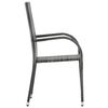 vidaXL Set da Pranzo per Giardino 7 pz Grigio