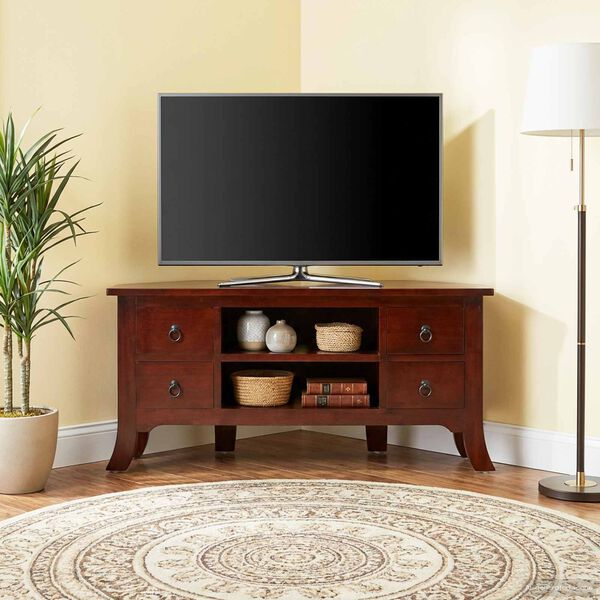 vidaXL Mobile TV Marrone 100 x 40,5 x 46 cm Legno di Mogano Massello