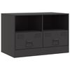 vidaXL Mobile TV Nero 67x39x44 cm in Acciaio