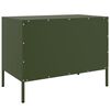 vidaXL Mobili TV 2pz Verde Oliva 68x39x50,5 cm in Acciaio