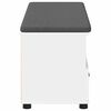 vidaXL Panca per ingresso con cuscino Bianco 100 x 38 x 46 cm
