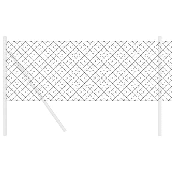 vidaXL Recinzione a rete metallica Grigio 25 x 0,4 m Acciaio