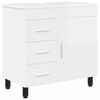 vidaXL Mobiletto da bagno Bianco Lucido 60 x 35 x 60 cm