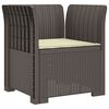 vidaXL Poltrona a 1 Posto con Cuscino Aspetto Rattan PP Grigio Chiaro