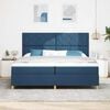 vidaXL Letto a Sorgente LED con materasso Blu 200 x 200 cm Tessuto
