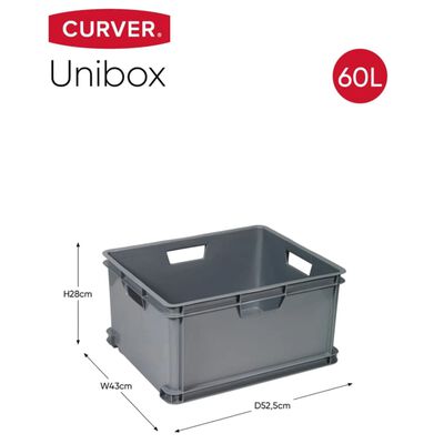 Curver Scatola Portaoggetti Unibox XL 60L Grigia