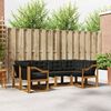 vidaXL Set di divani da esterno con cuscino 6 pcs Naturale e Nero