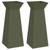 vidaXL Vaso a Pilastro 2 pz Oliva 40 x 40 x 100 cm