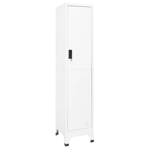 vidaXL Armadietto con Serratura Bianco 38x45x180 cm in Acciaio