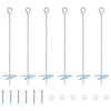 vidaXL Ancora per Terra 6 pcs Argento &Oslash;10 x 50 cm Metallo Galvanizzato