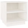 vidaXL Comodino Bianco 40x34x40 cm in Legno Massello di Pino