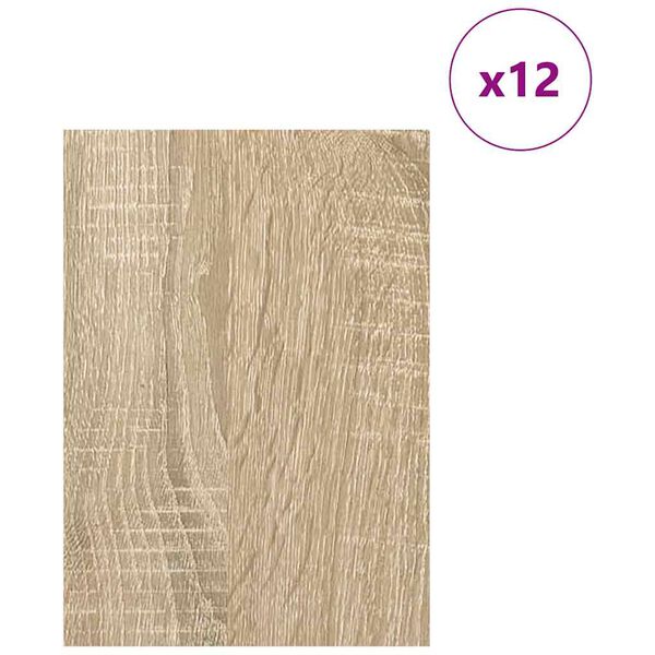 vidaXL Pannelli decorativi 12 pcs Rovere Sonoma 21 x 30 x 0,27 cm