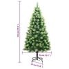 vidaXL Albero di Natale Artificiale Incernierato con Base 150 cm