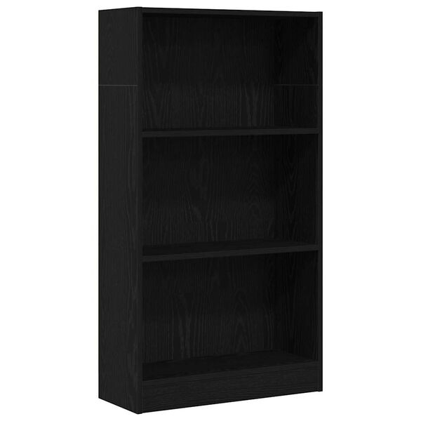 vidaXL Libreria Rovere Nero 60x24x109 cm in Legno Multistrato