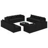 vidaXL Set Divani da Giardino 13 pz con Cuscini in Polyrattan Nero