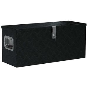 vidaXL Cassetta in Alluminio 80x30x35 cm Nera