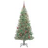 vidaXL Albero di Natale Artificiale Imbiancato con Luci LED 180 cm